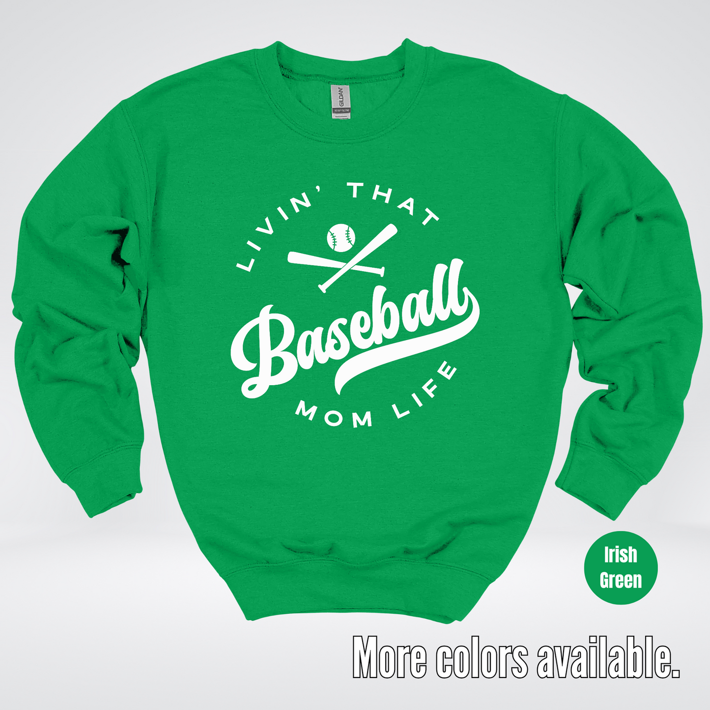 Livin’ That Baseball Mom Life Crewneck Sweatshirt