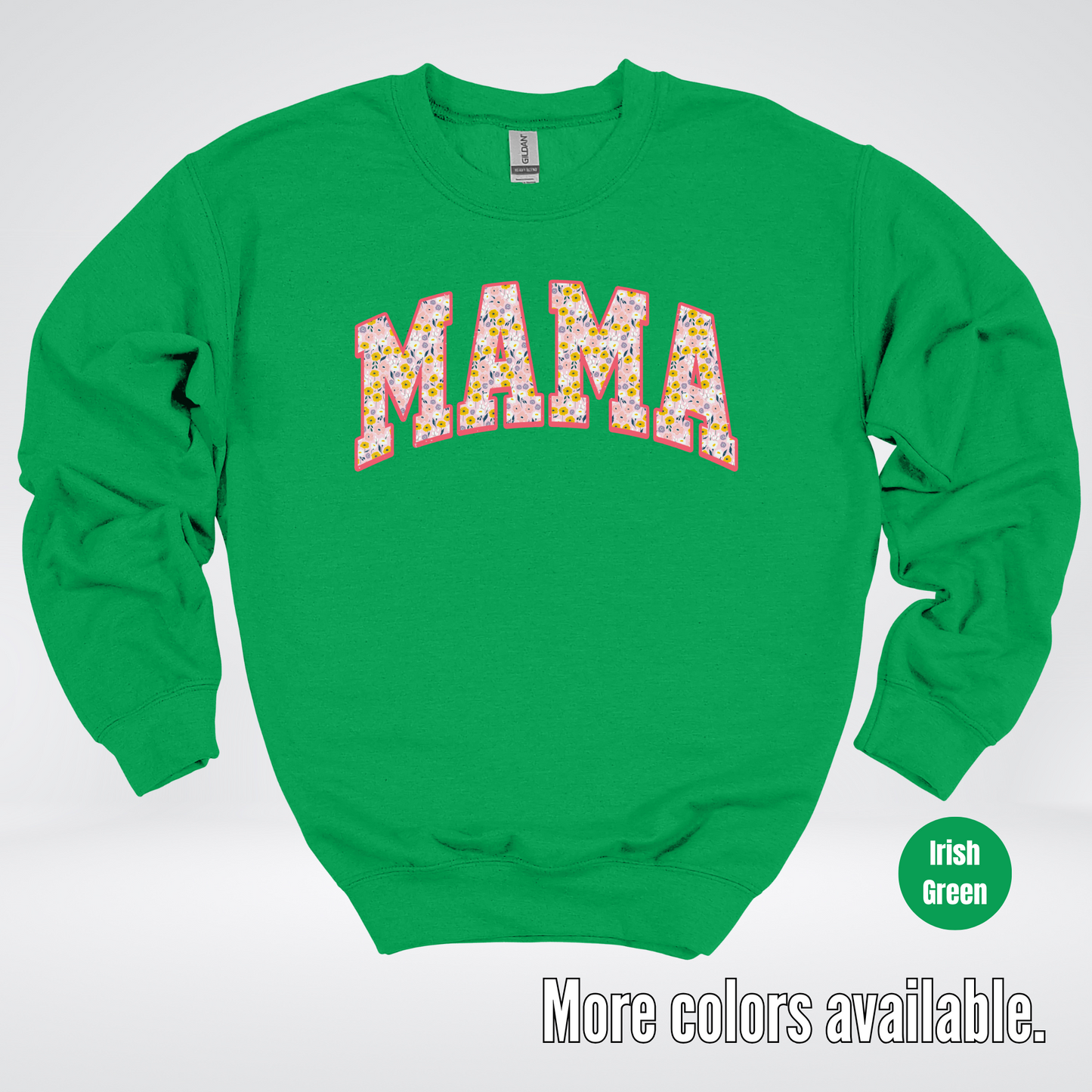 Mama Floral Pink Crewneck Sweatshirt