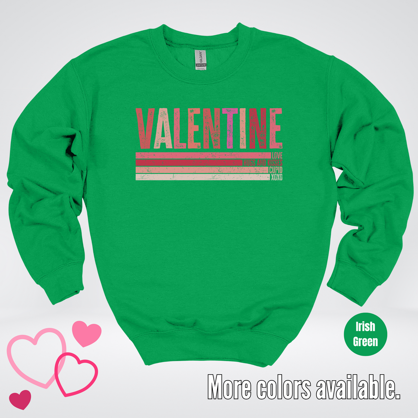 Valentine Hugs & Kisses Crewneck Sweatshirt