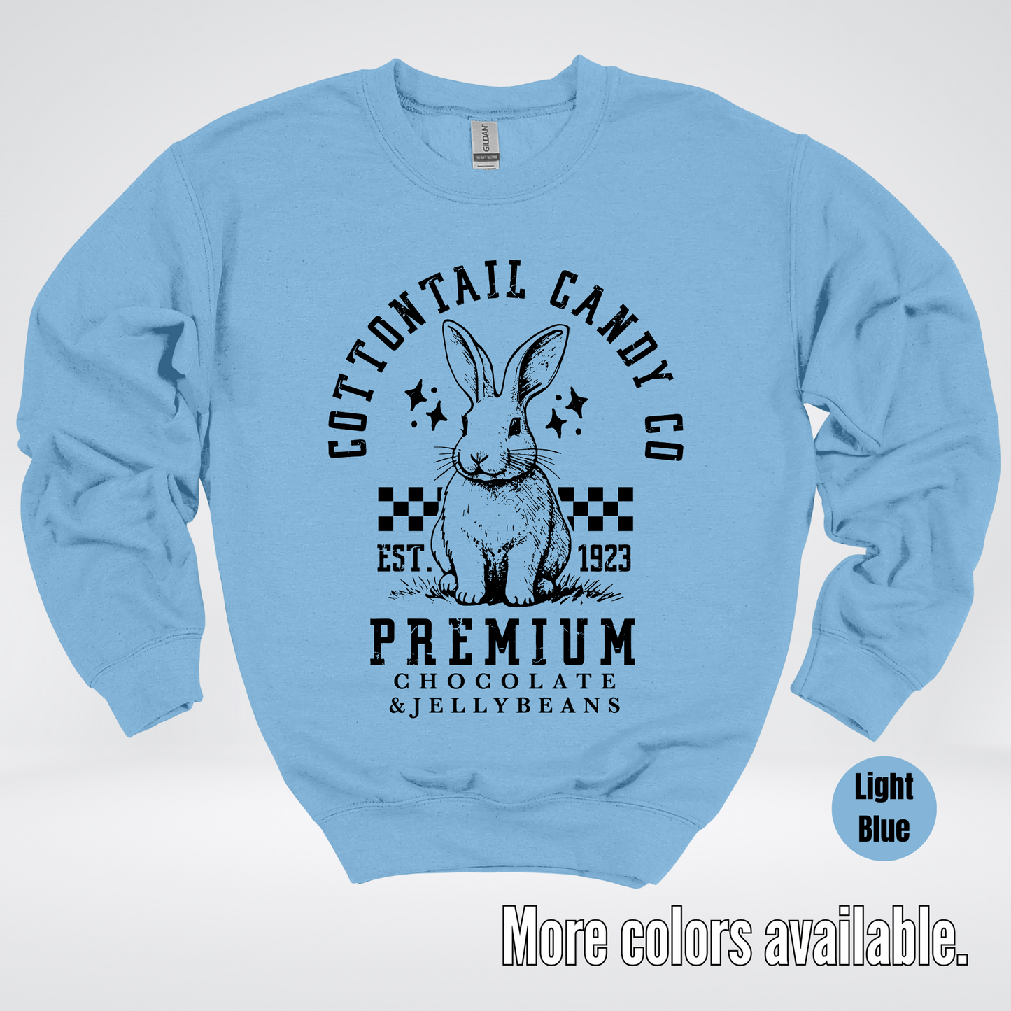 Cottontail Candy Co Premium - Black Design - Easter Crewneck Sweatshirt