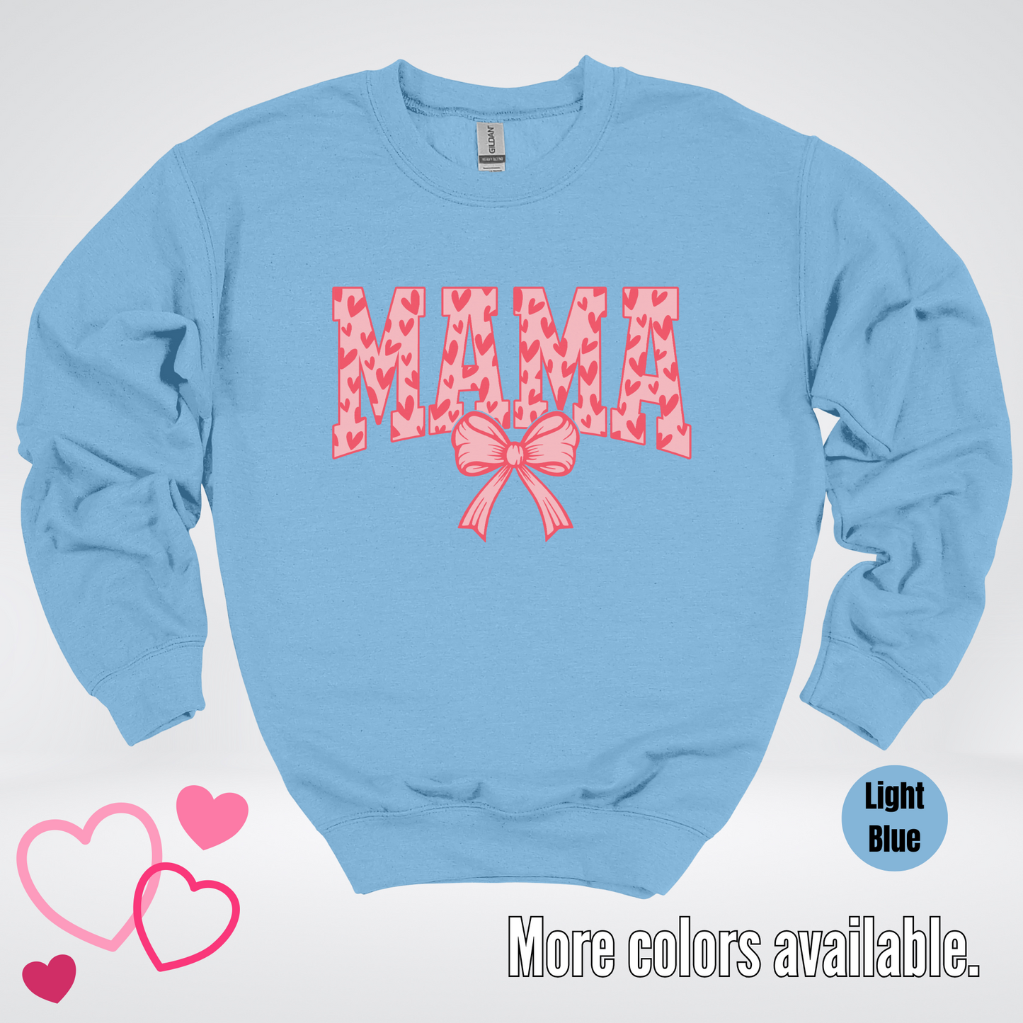 Mama Coquette Hearts Valentines Day Crewneck Sweatshirt