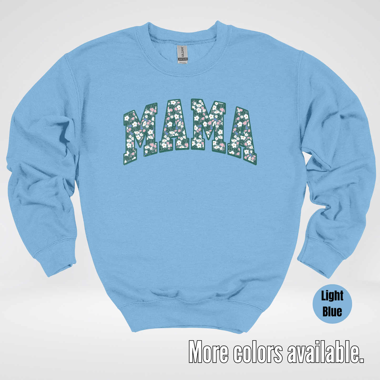 Mama Floral Green Crewneck Sweatshirt