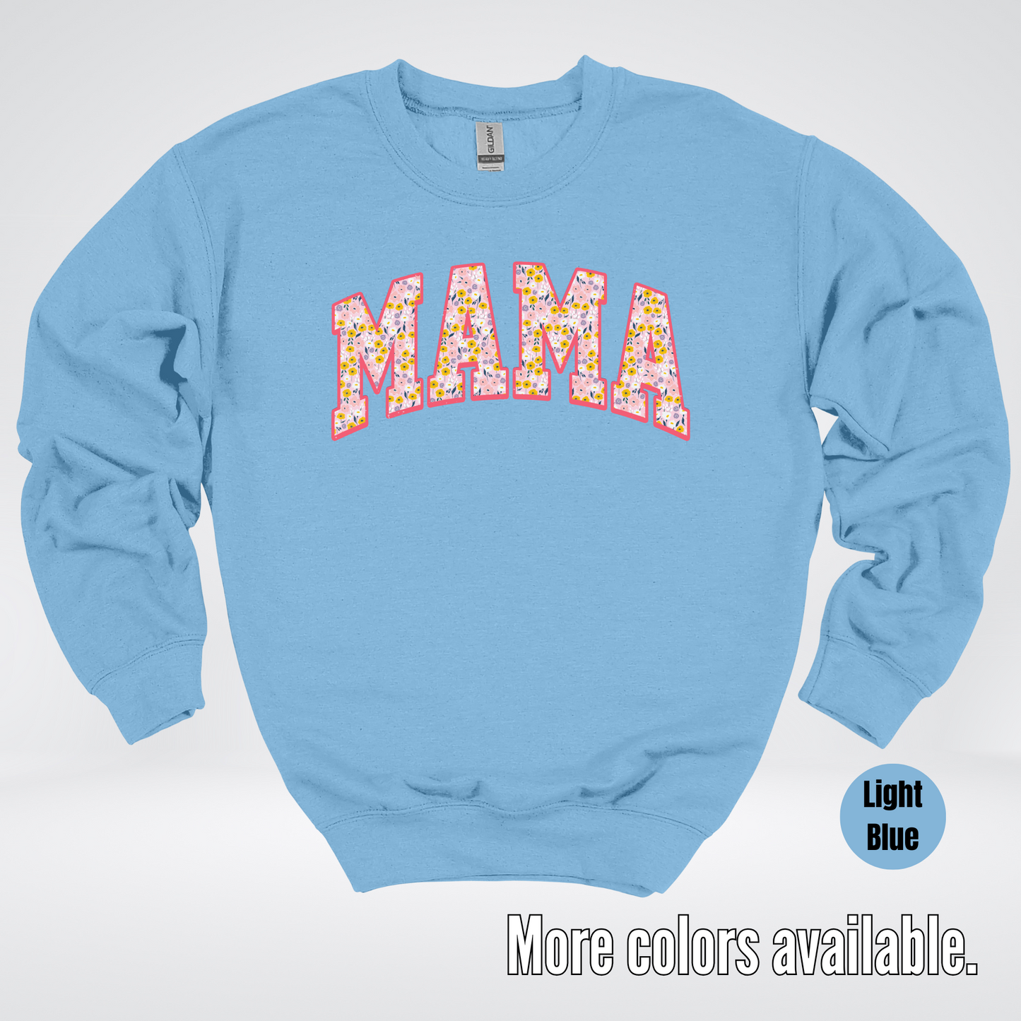 Mama Floral Pink Crewneck Sweatshirt