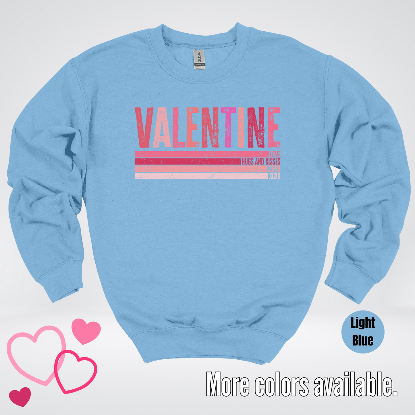 Valentine Hugs & Kisses Crewneck Sweatshirt