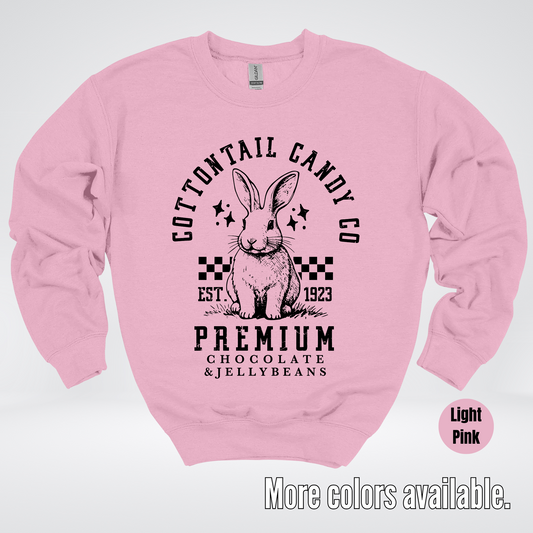 Cottontail Candy Co Premium - Black Design - Easter Crewneck Sweatshirt