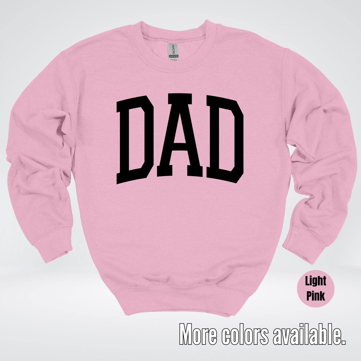 DAD Varsity Font - Black Design - Crewneck Sweatshirt