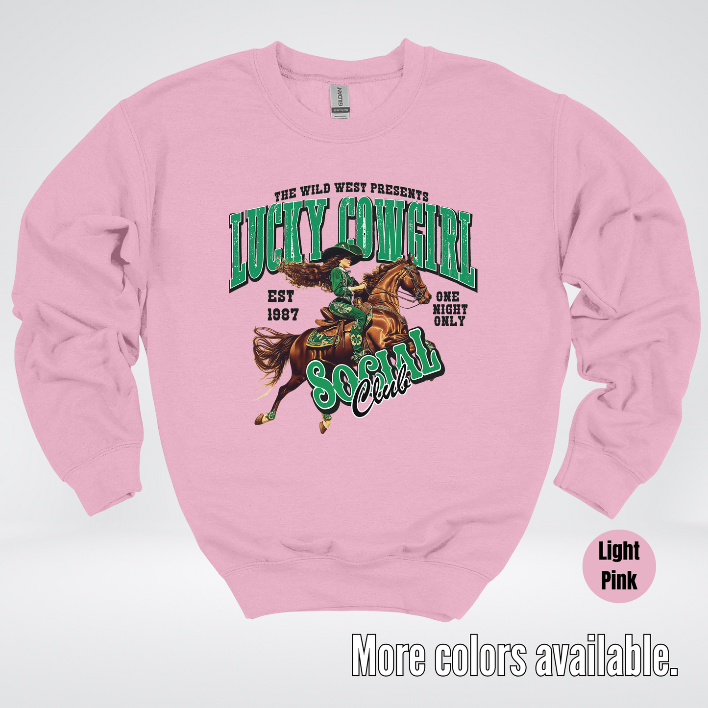 Lucky Cowgirl Social Club Saint Patrick's Day Crewneck Sweatshirt