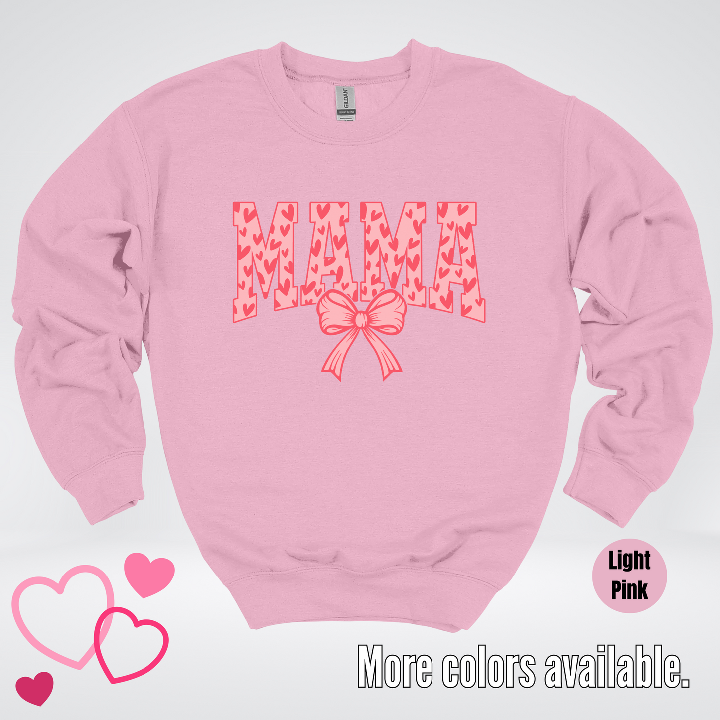 Mama Coquette Hearts Valentines Day Crewneck Sweatshirt