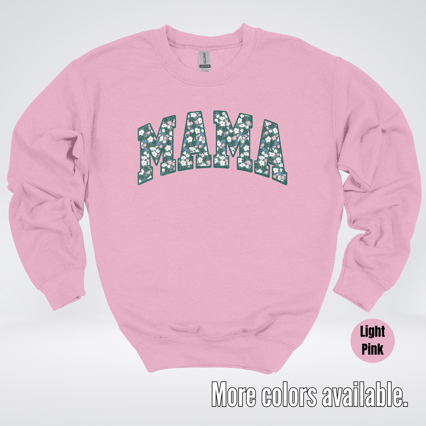 Mama Floral Green Crewneck Sweatshirt