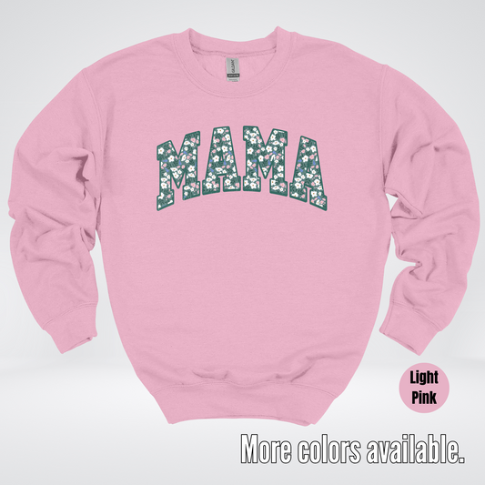 Mama Floral Green Crewneck Sweatshirt