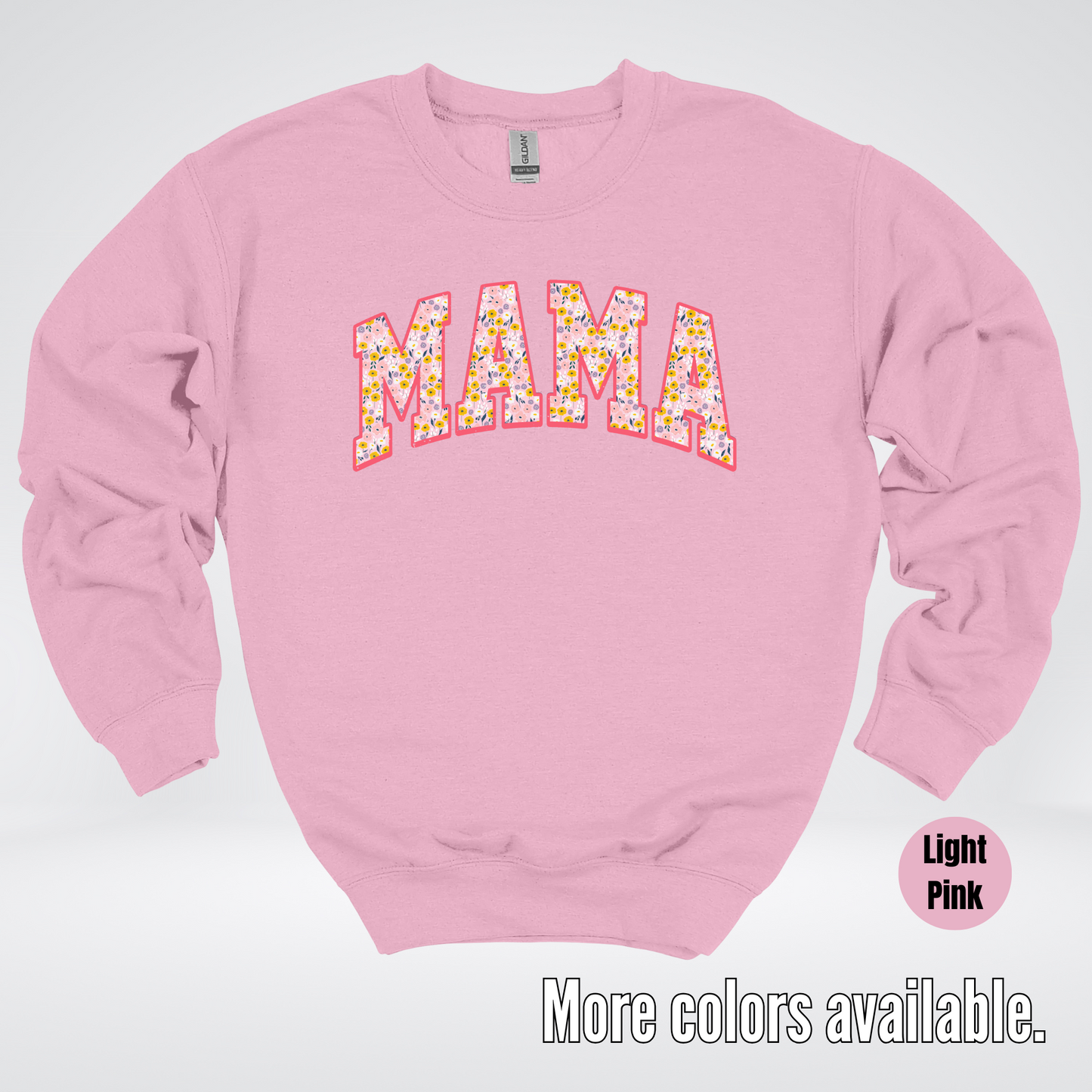 Mama Floral Pink Crewneck Sweatshirt
