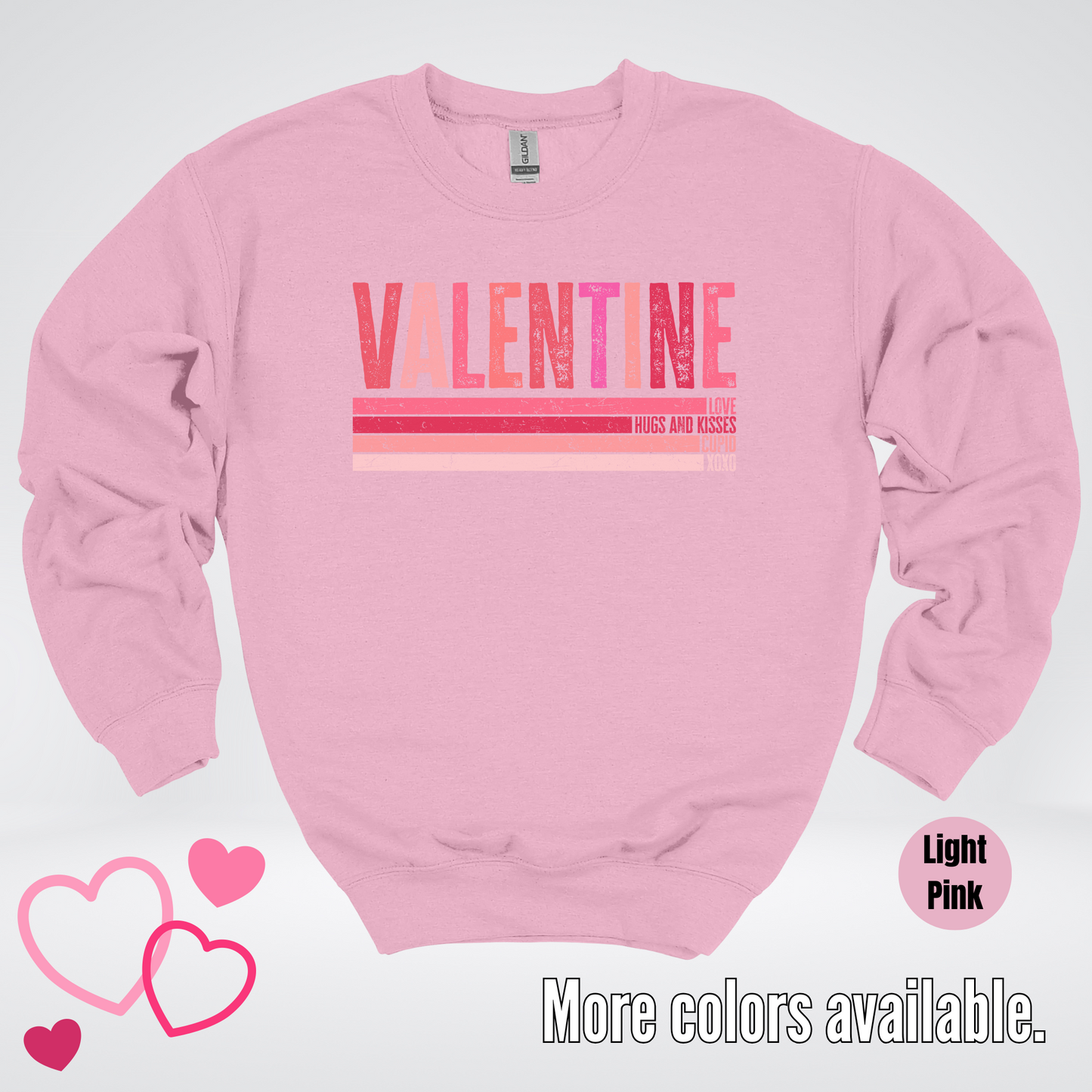 Valentine Hugs & Kisses Crewneck Sweatshirt