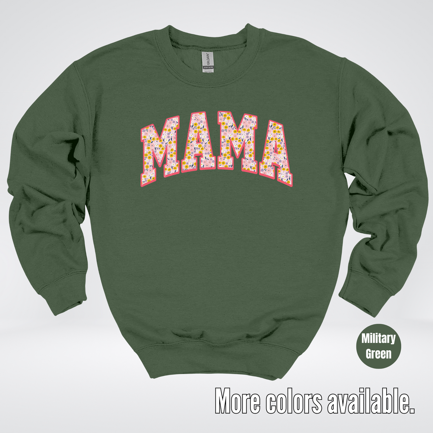 Mama Floral Pink Crewneck Sweatshirt