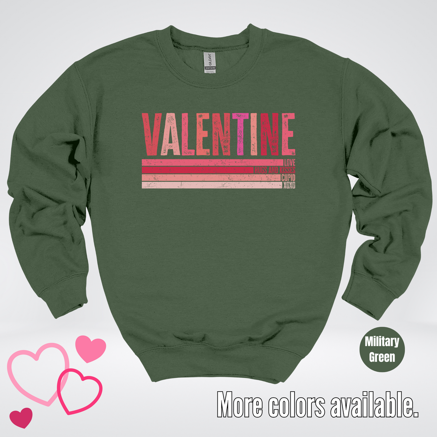 Valentine Hugs & Kisses Crewneck Sweatshirt