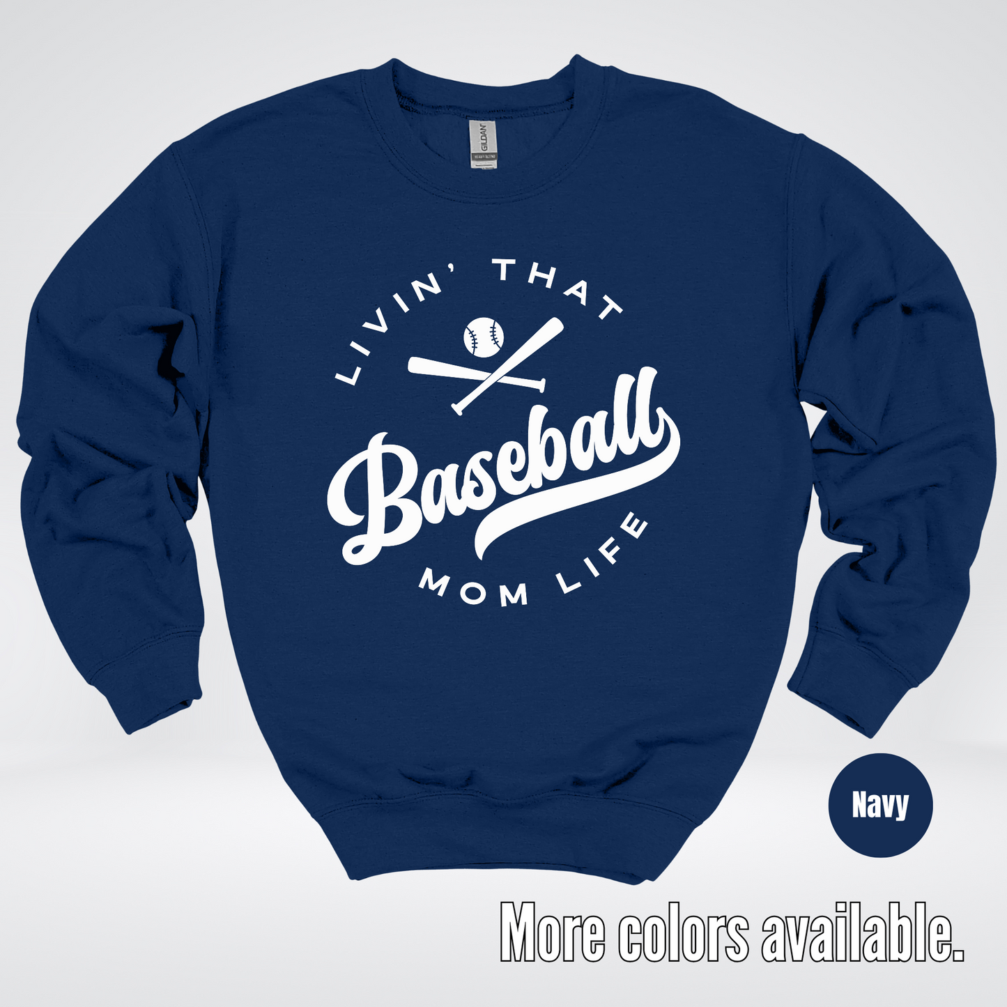 Livin’ That Baseball Mom Life Crewneck Sweatshirt