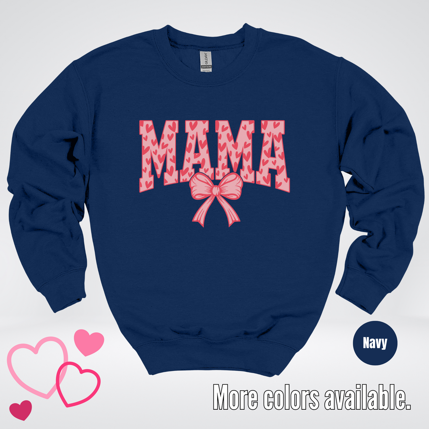 Mama Coquette Hearts Valentines Day Crewneck Sweatshirt