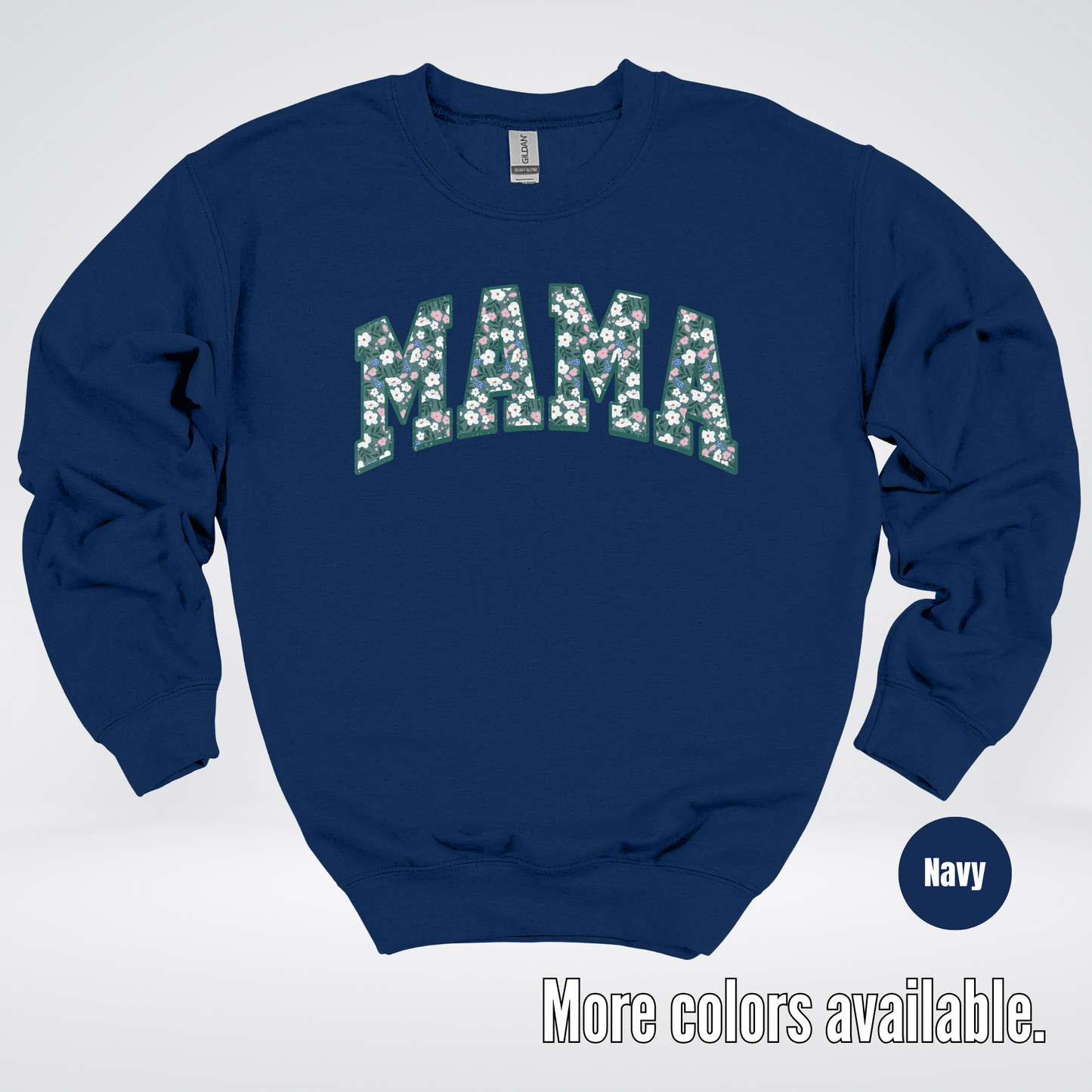 Mama Floral Green Crewneck Sweatshirt
