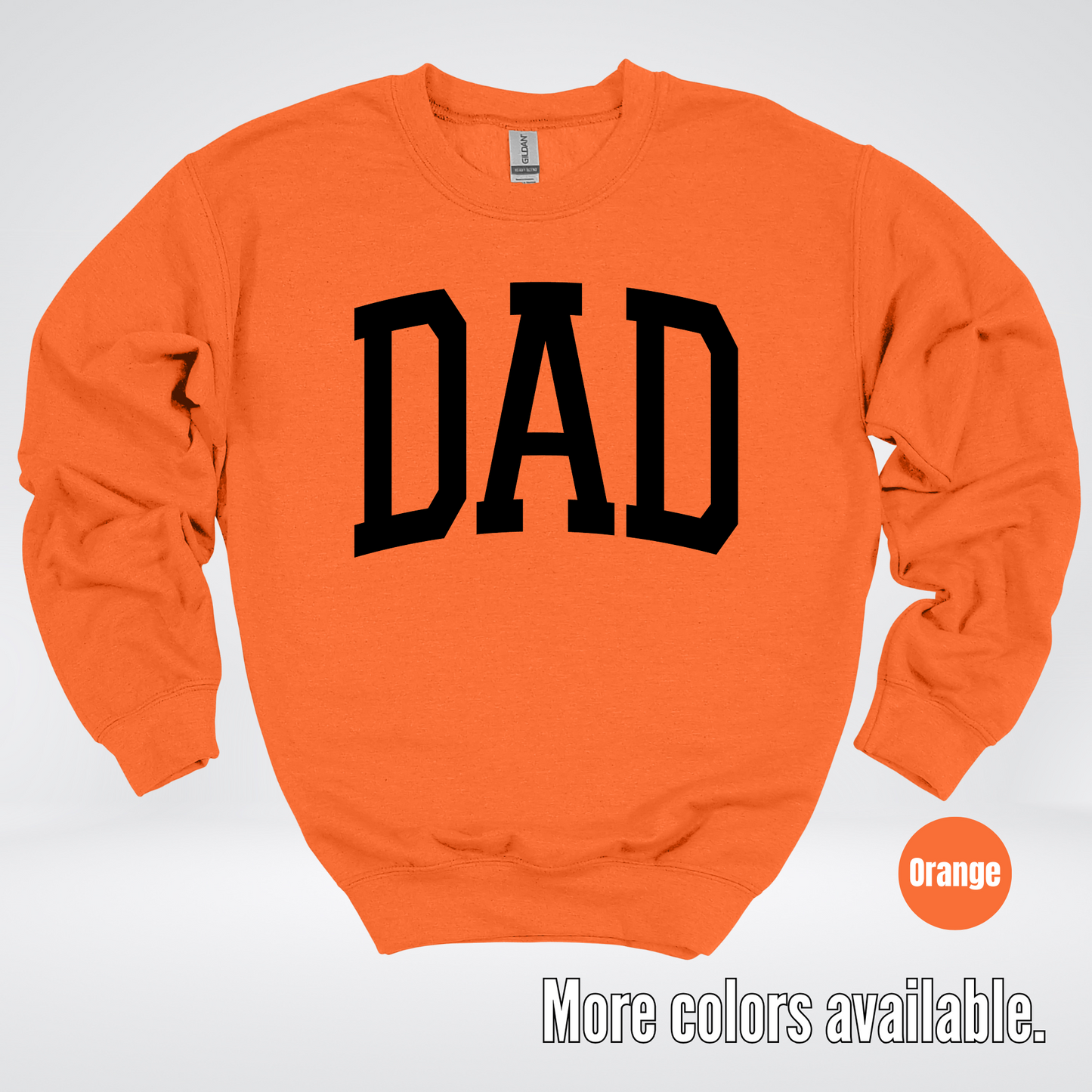 DAD Varsity Font - Black Design - Crewneck Sweatshirt