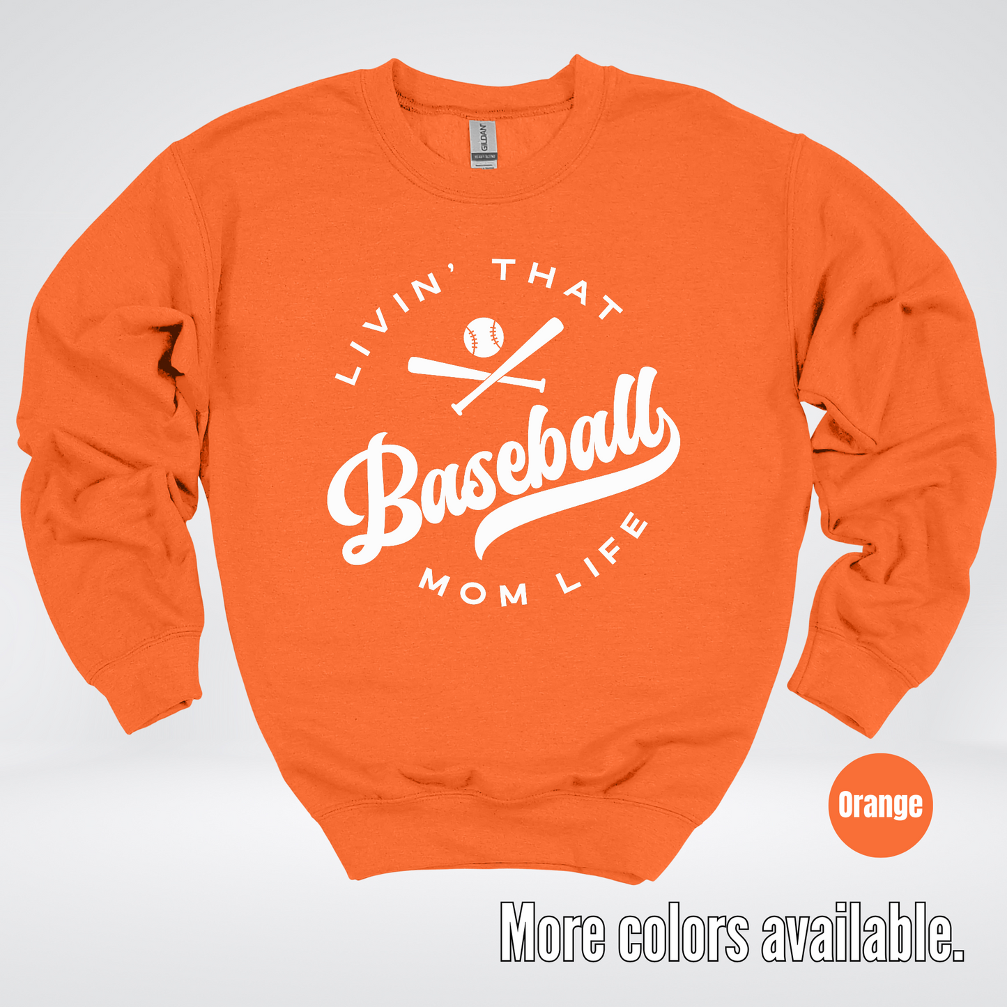 Livin’ That Baseball Mom Life Crewneck Sweatshirt