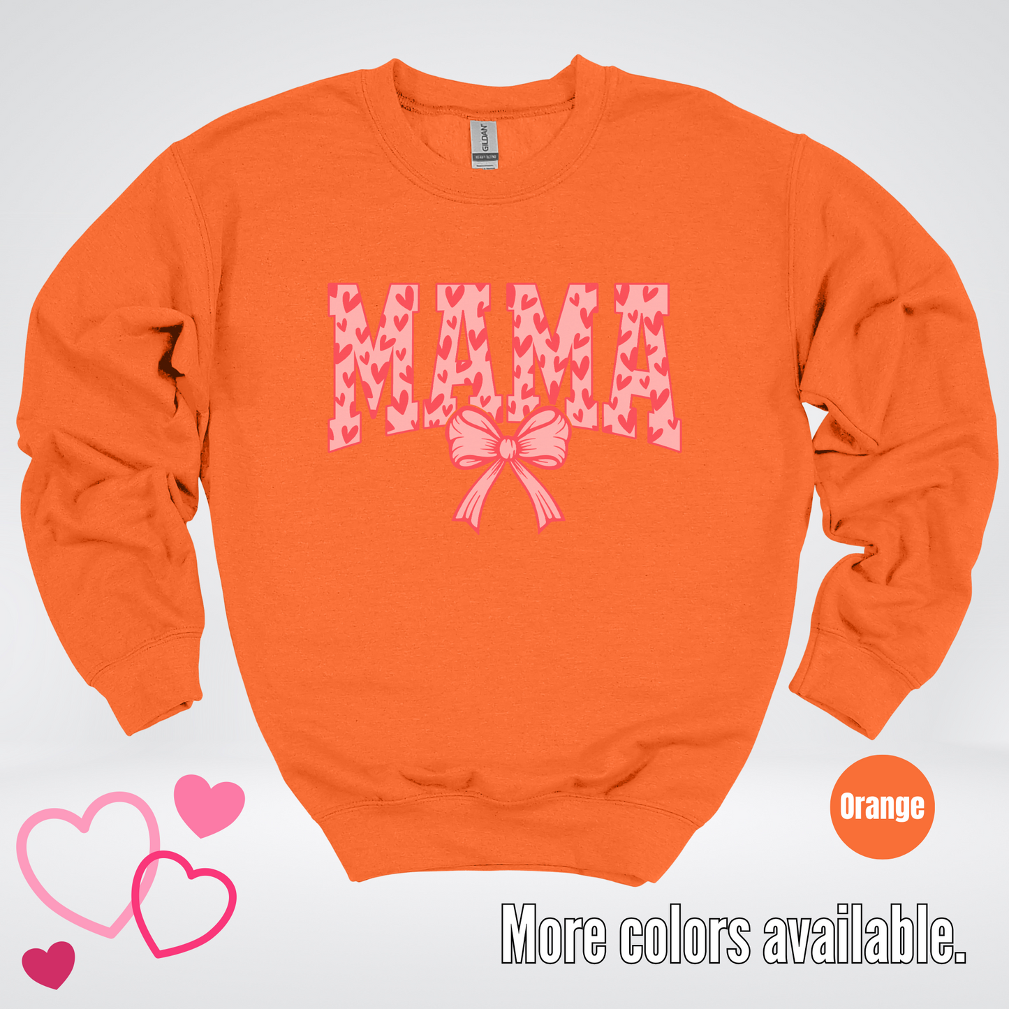 Mama Coquette Hearts Valentines Day Crewneck Sweatshirt