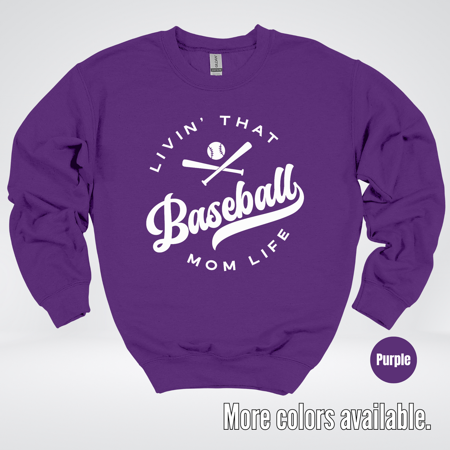 Livin’ That Baseball Mom Life Crewneck Sweatshirt