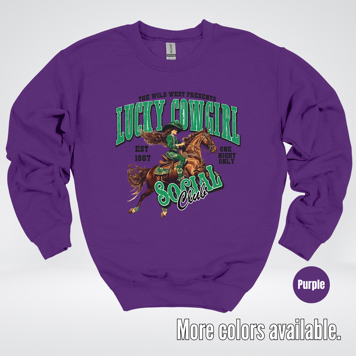 Lucky Cowgirl Social Club Saint Patrick's Day Crewneck Sweatshirt