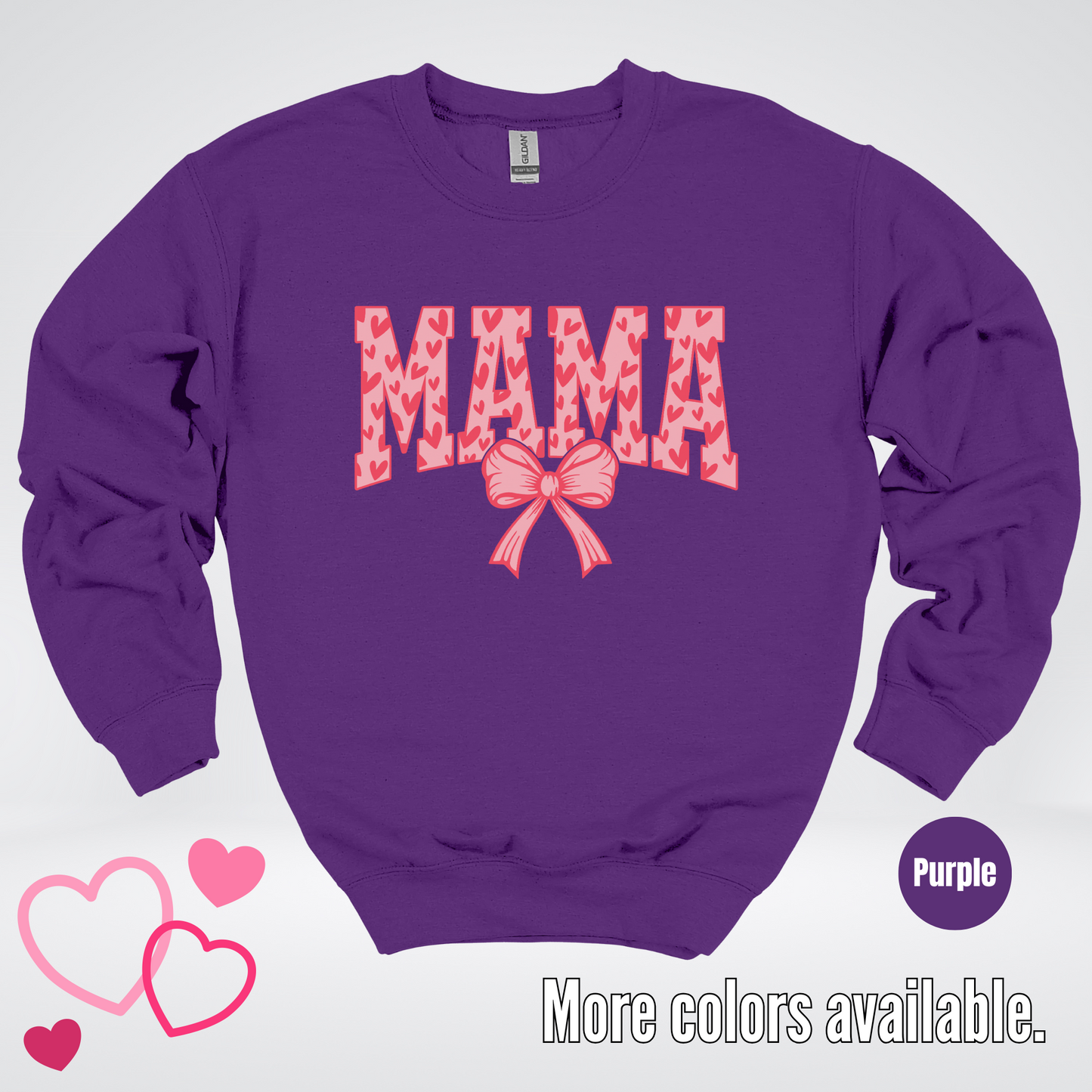Mama Coquette Hearts Valentines Day Crewneck Sweatshirt
