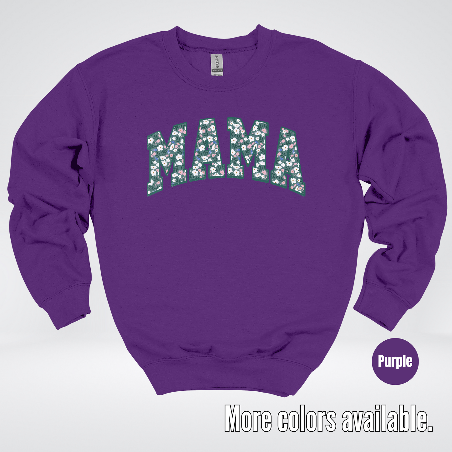 Mama Floral Green Crewneck Sweatshirt
