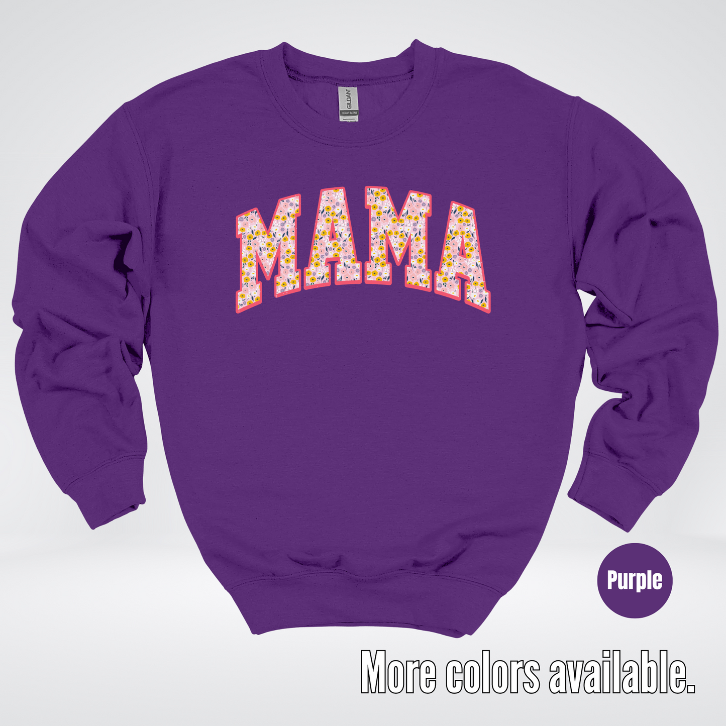 Mama Floral Pink Crewneck Sweatshirt