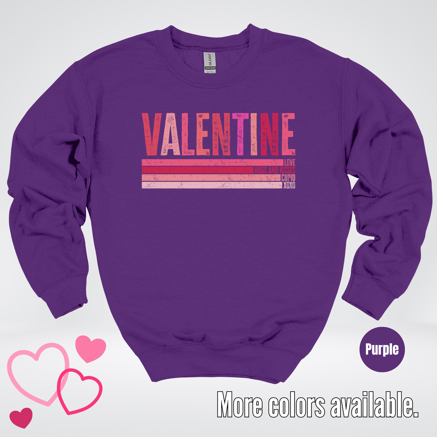 Valentine Hugs & Kisses Crewneck Sweatshirt