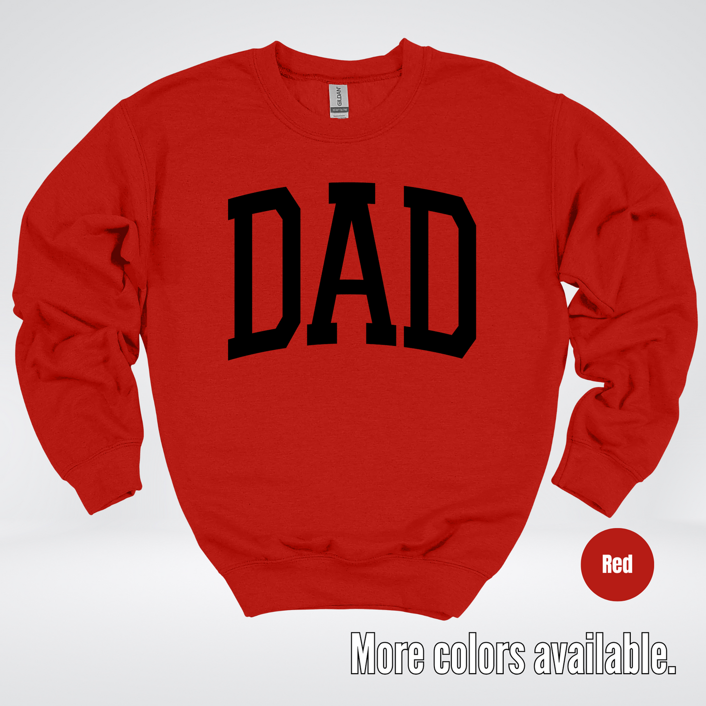 DAD Varsity Font - Black Design - Crewneck Sweatshirt