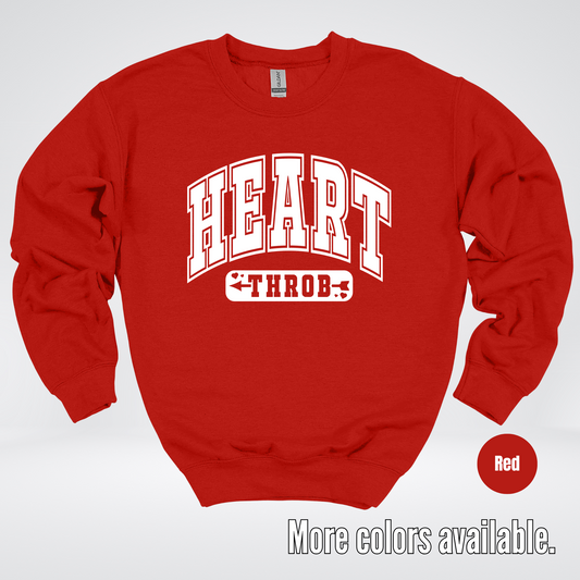 Heart Throb - White Design - Crewneck Sweatshirt