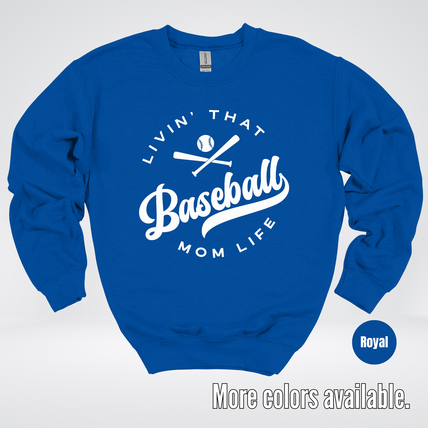 Livin’ That Baseball Mom Life Crewneck Sweatshirt