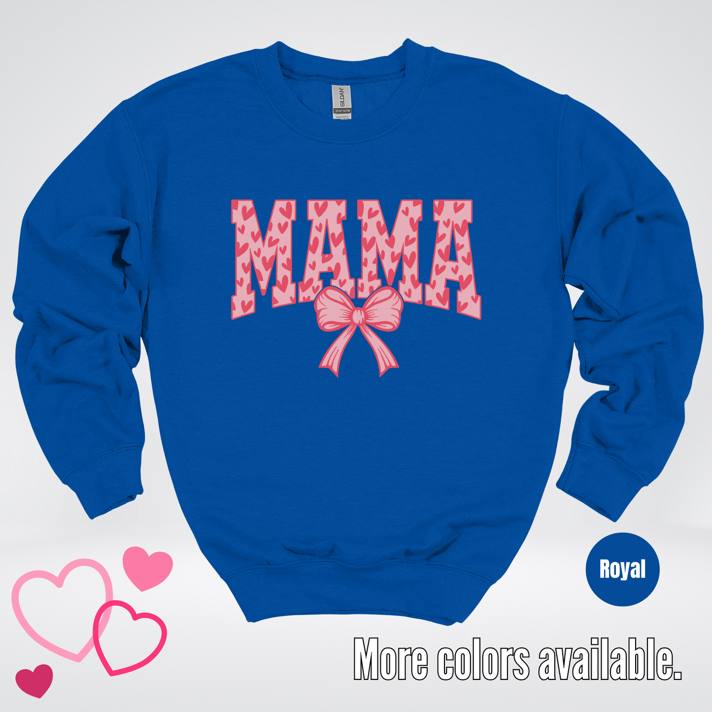 Mama Coquette Hearts Valentines Day Crewneck Sweatshirt