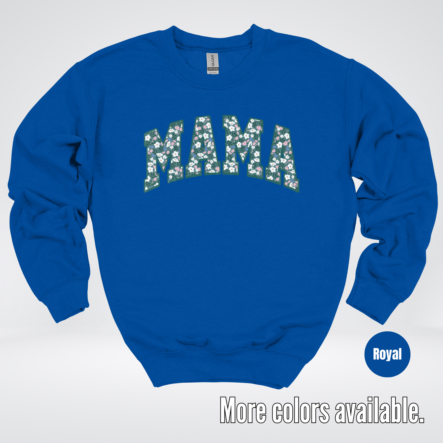 Mama Floral Green Crewneck Sweatshirt