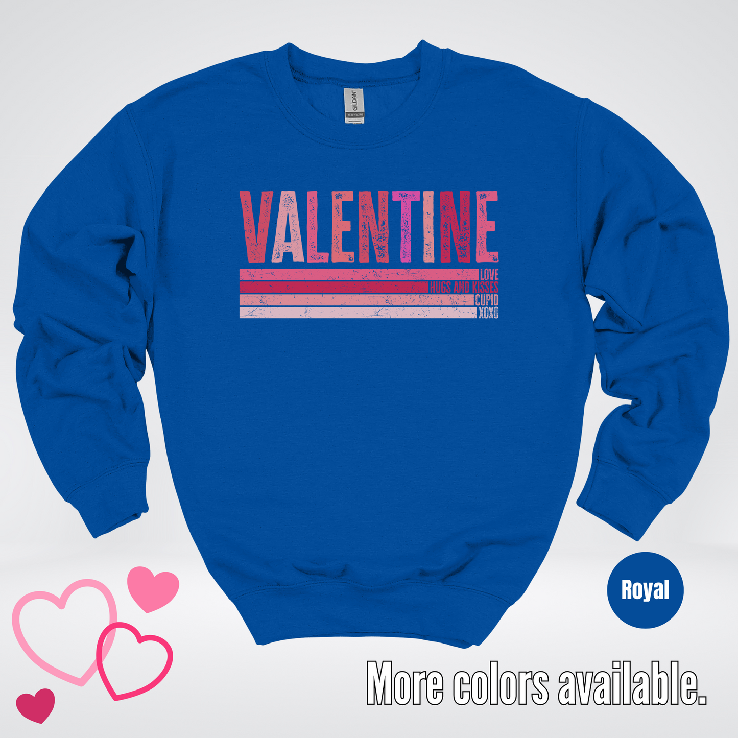 Valentine Hugs & Kisses Crewneck Sweatshirt