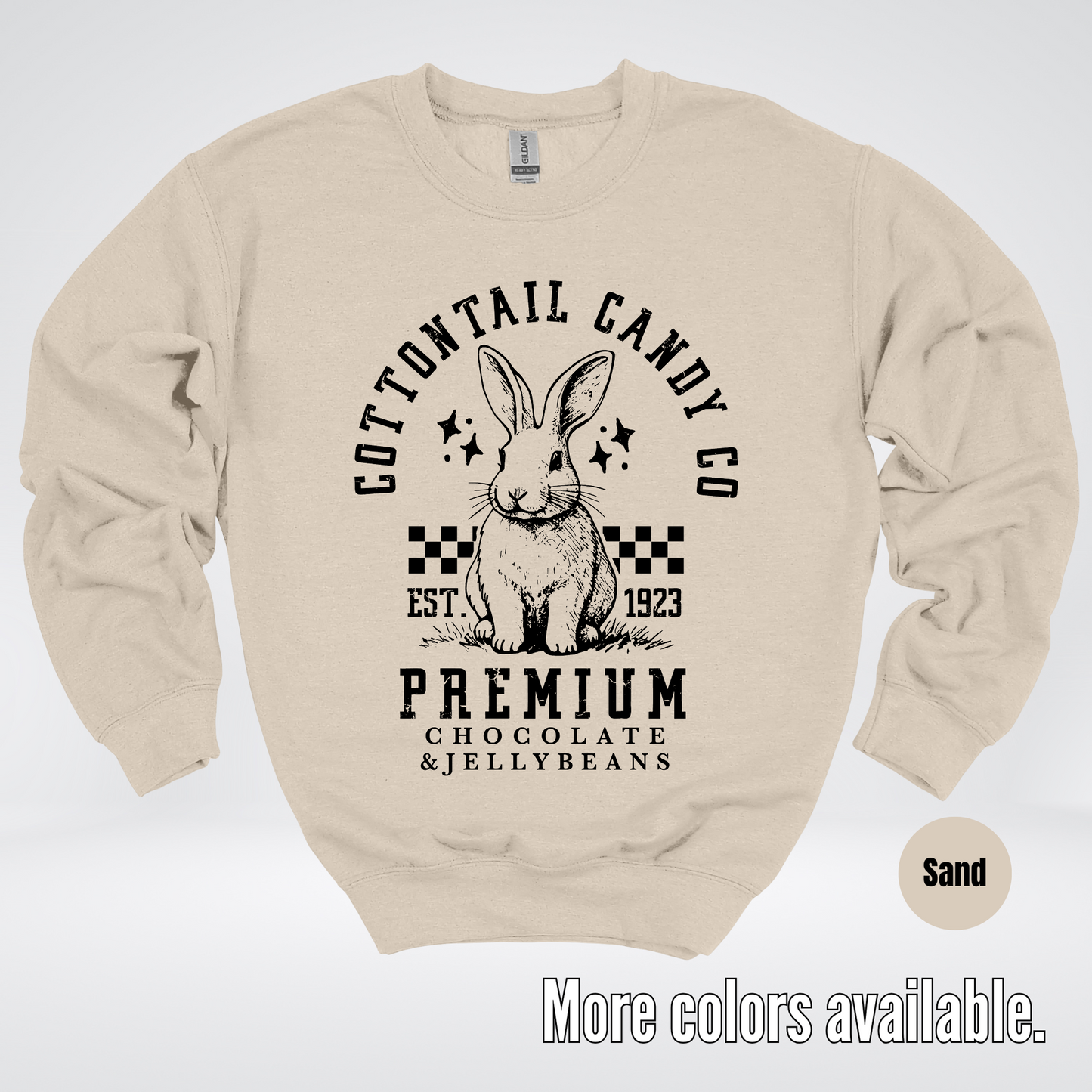 Cottontail Candy Co Premium - Black Design - Easter Crewneck Sweatshirt