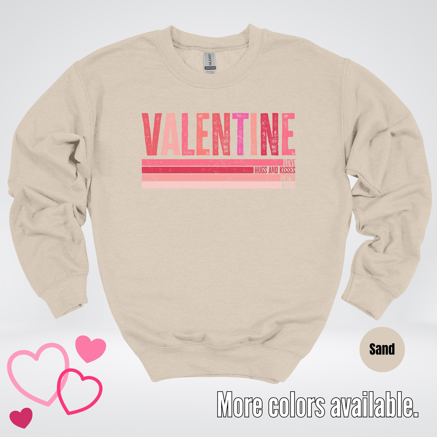 Valentine Hugs & Kisses Crewneck Sweatshirt