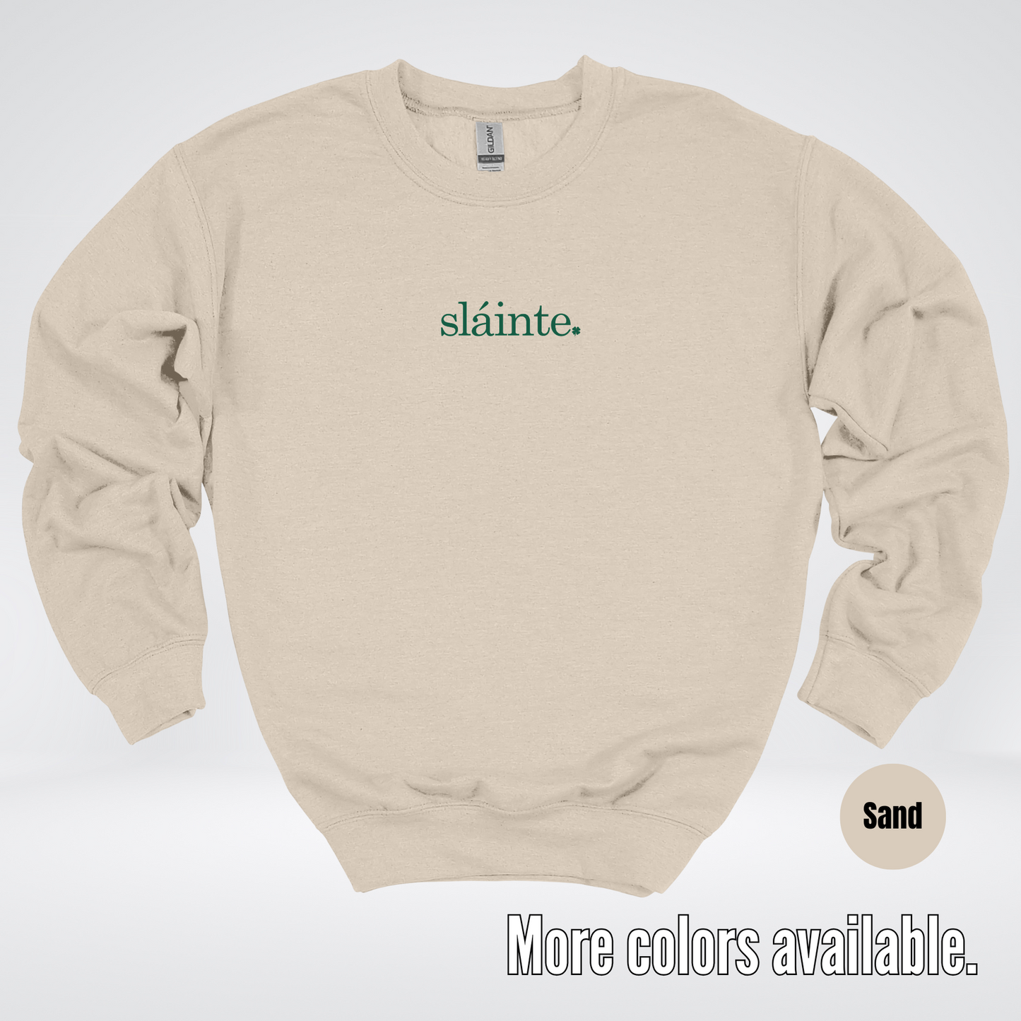 Slainte - Forest Green Design – Saint Patrick’s Day Crewneck Sweatshirt