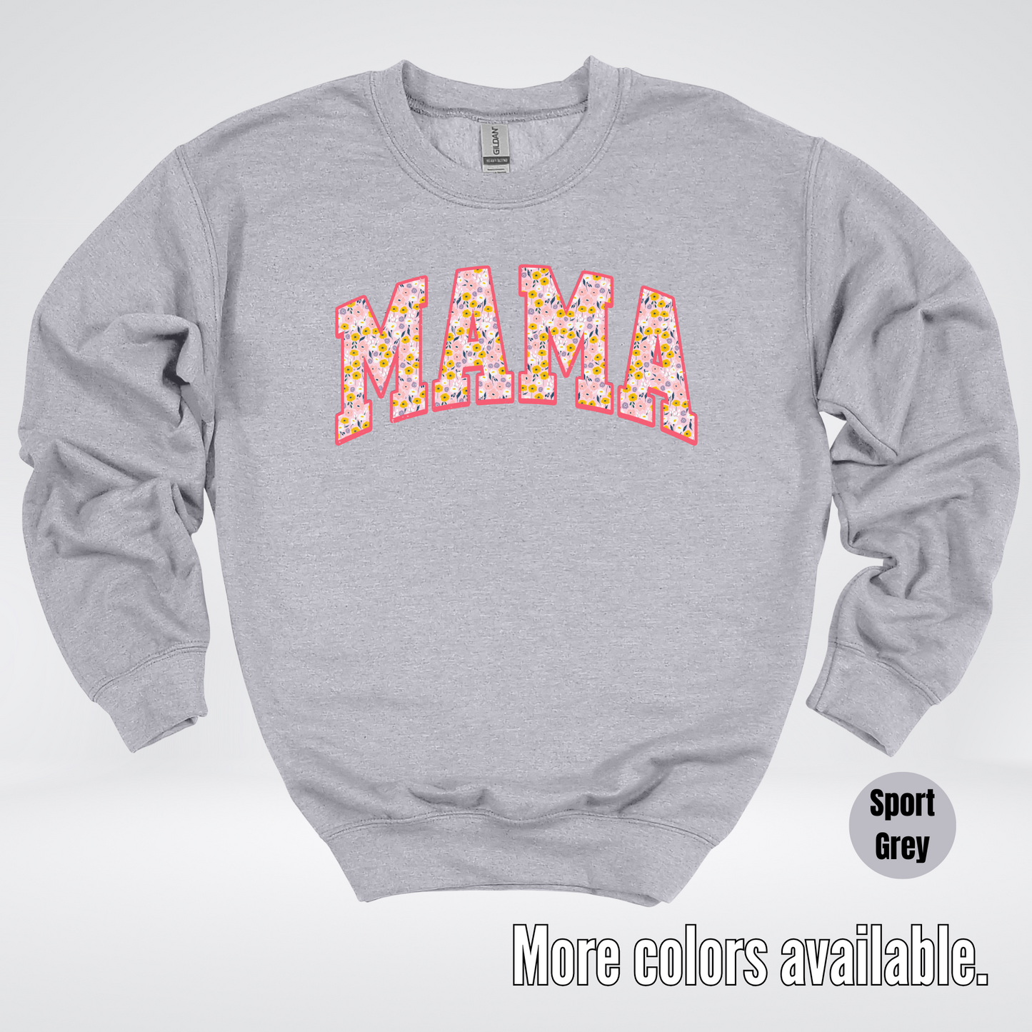 Mama Floral Pink Crewneck Sweatshirt