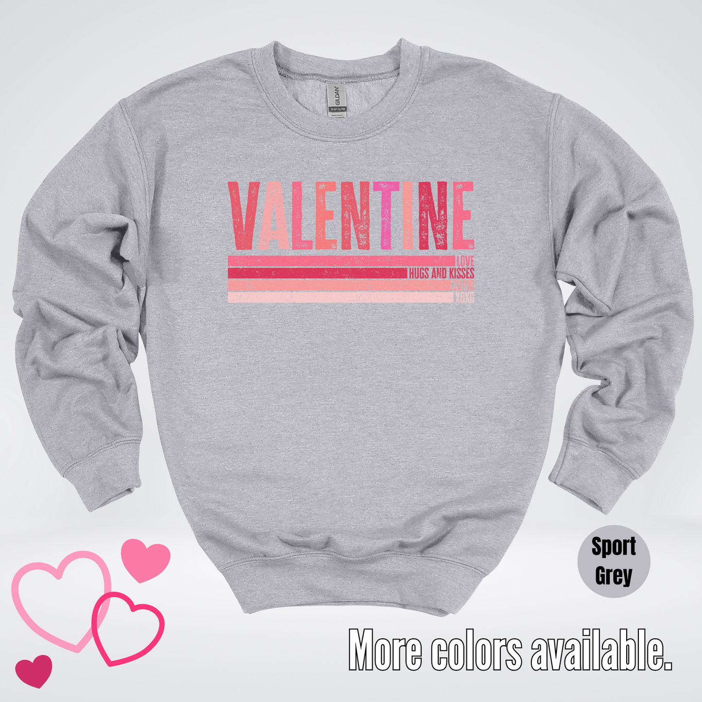 Valentine Hugs & Kisses Crewneck Sweatshirt