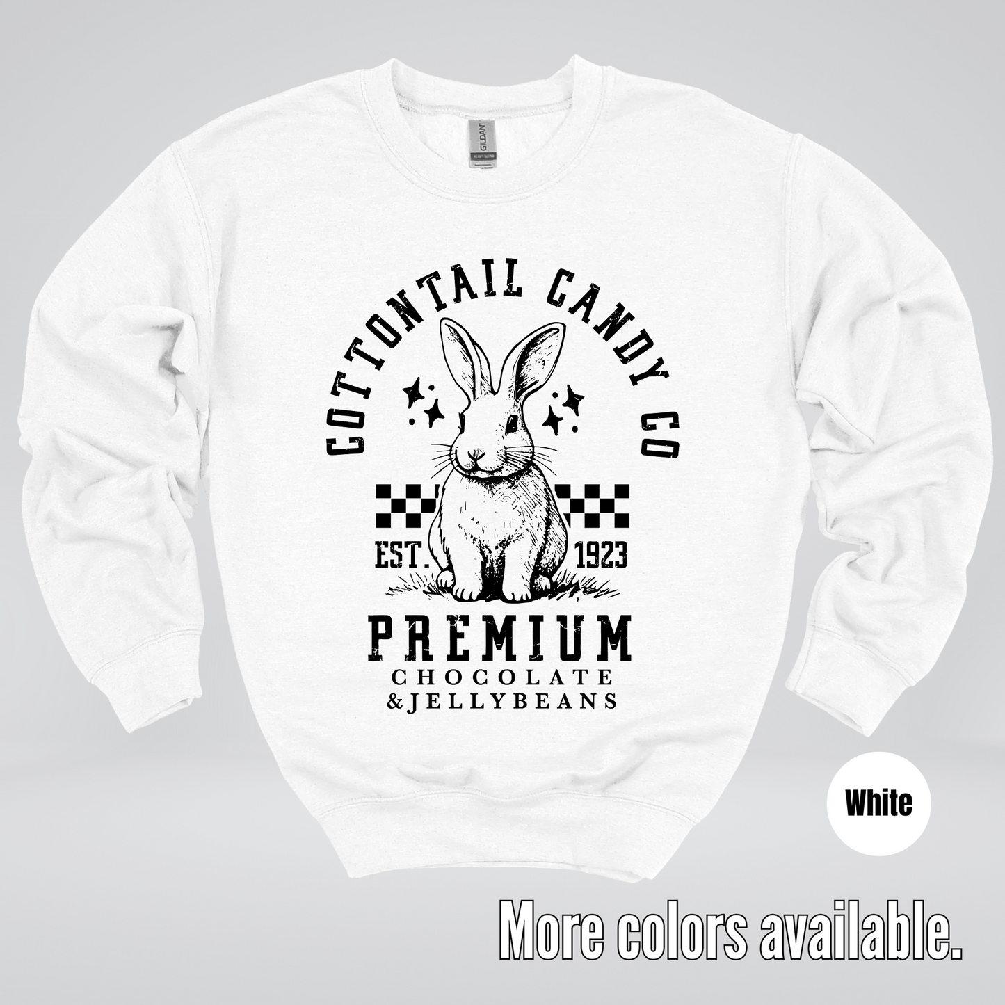 Cottontail Candy Co Premium - Black Design - Easter Crewneck Sweatshirt