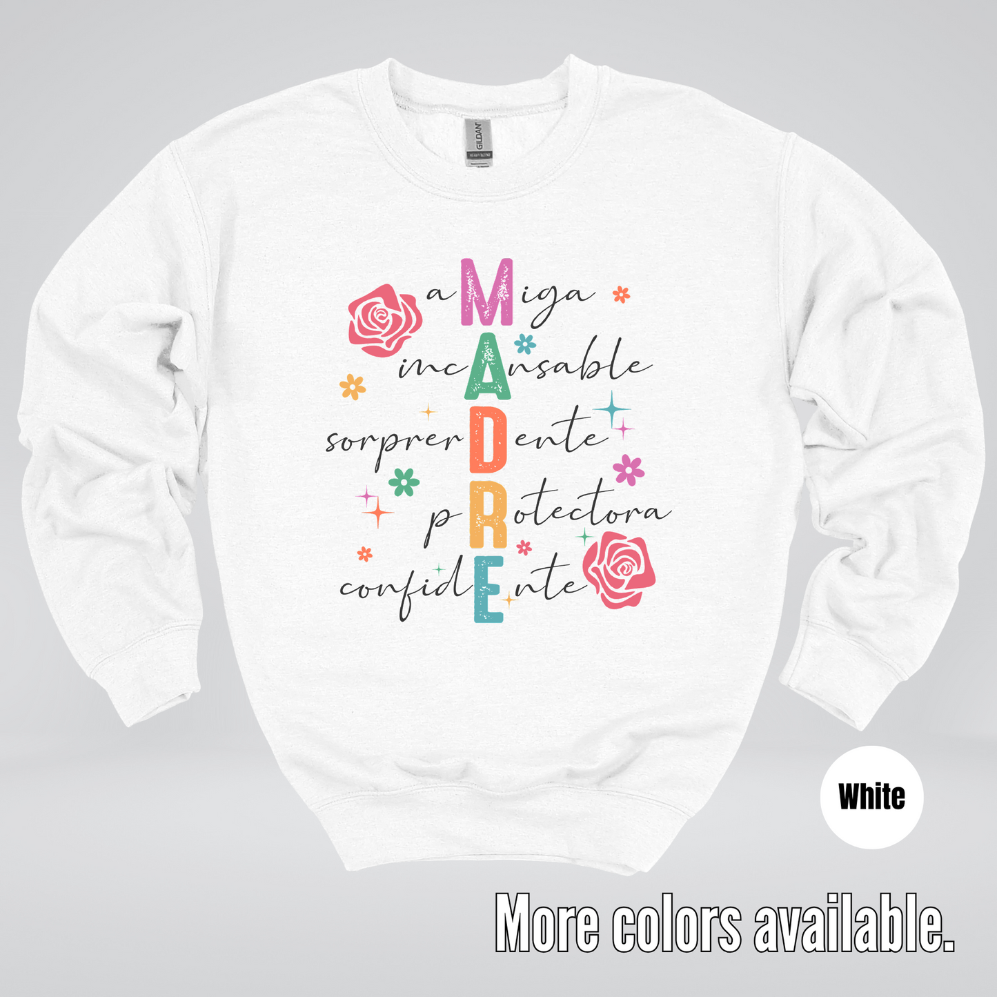 Madre Spanish Mother's Day Crewneck Sweatshirt