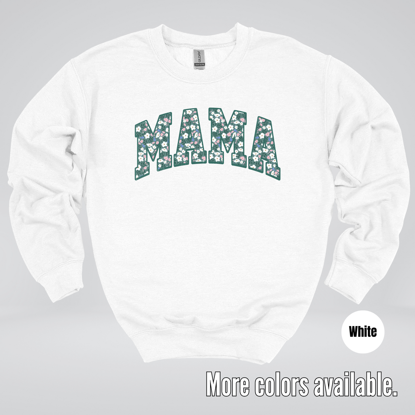 Mama Floral Green Crewneck Sweatshirt