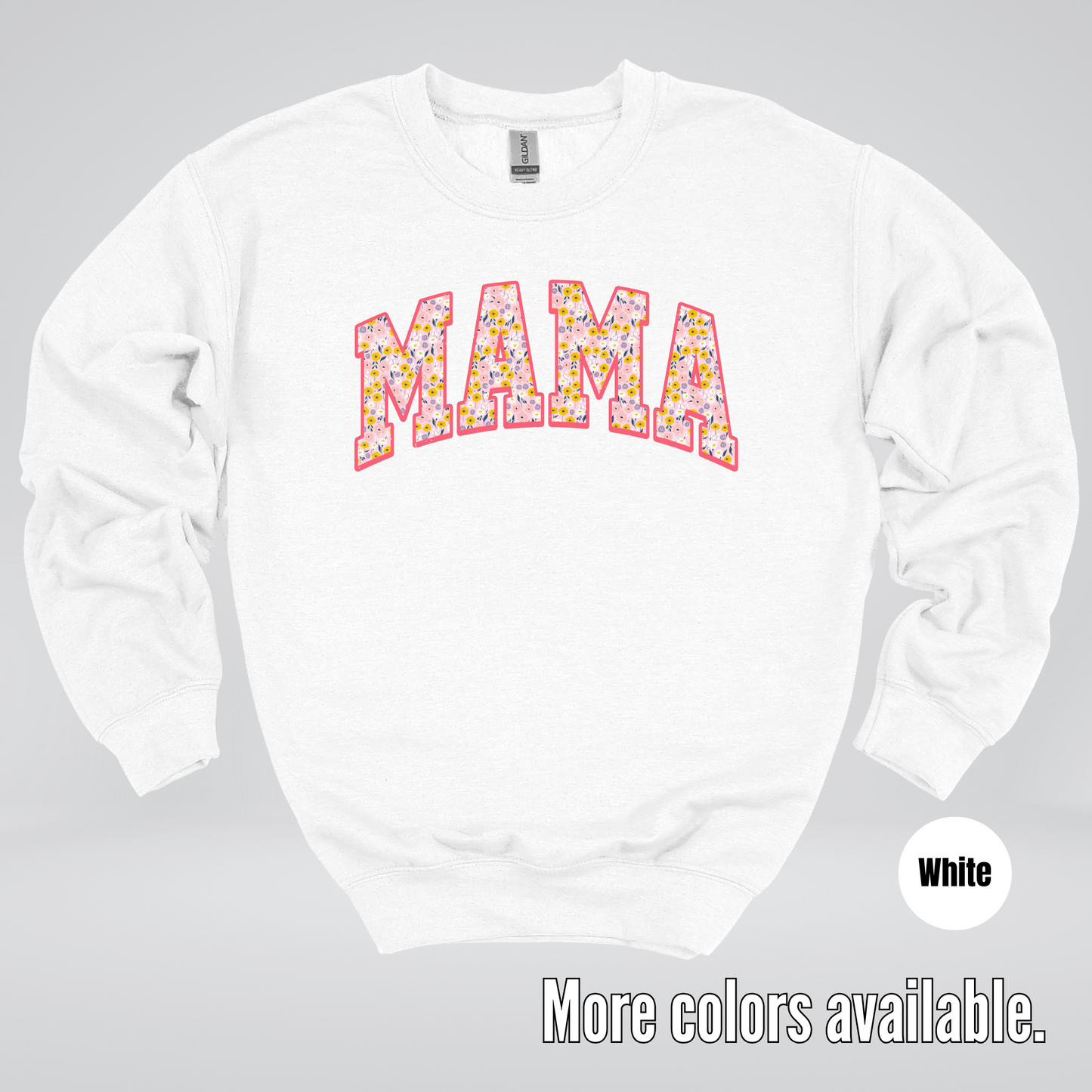 Mama Floral Pink Crewneck Sweatshirt