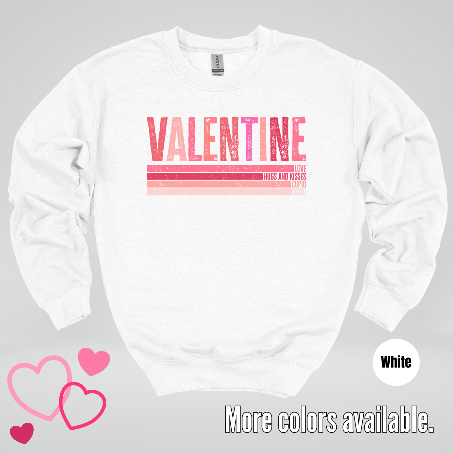 Valentine Hugs & Kisses Crewneck Sweatshirt
