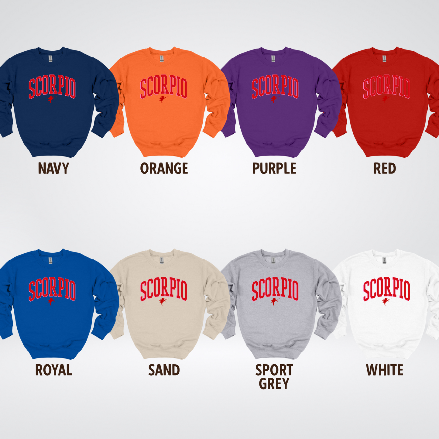 Scorpio Valentines Day Varsity Crewneck Sweatshirt