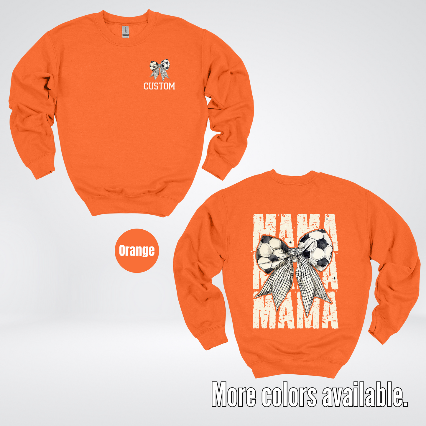 Custom Name Soccer Mama Coquette Crewneck Sweatshirt