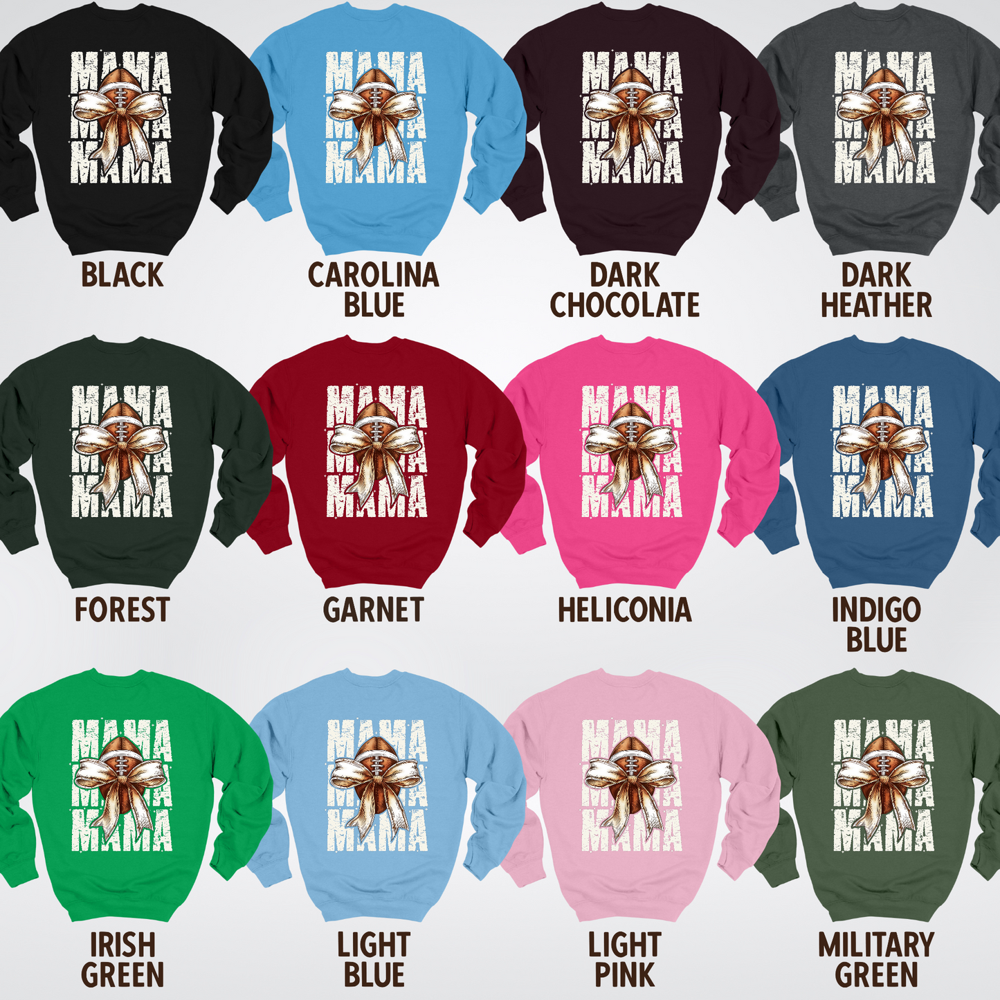 Coquette Football Mama Crewneck Sweatshirt