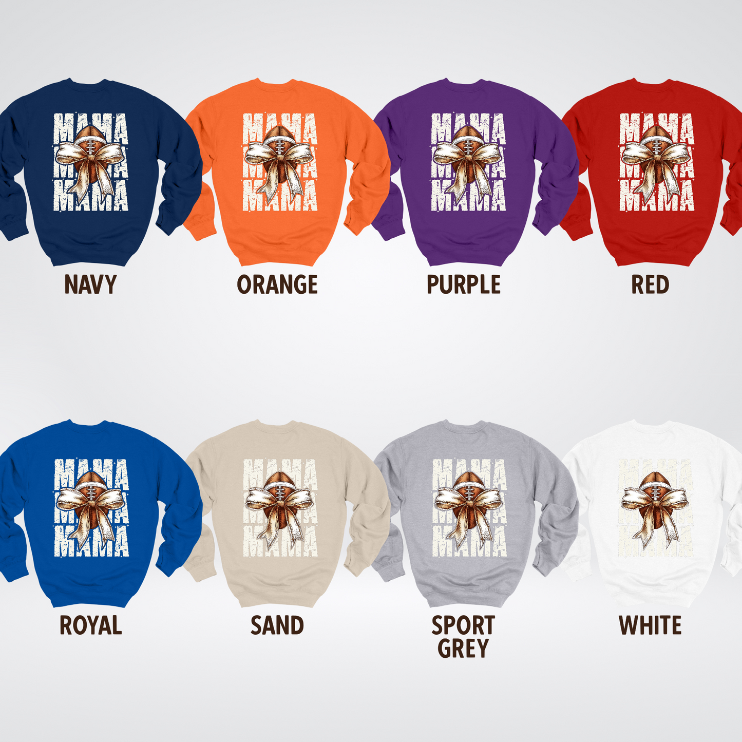 Coquette Football Mama Crewneck Sweatshirt